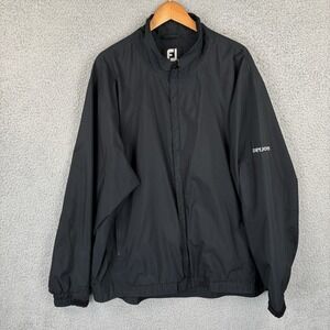 FootJoy DryJoys Golf Windbreaker Jacket Black Men 2XL  Full Zip FJ Midweight